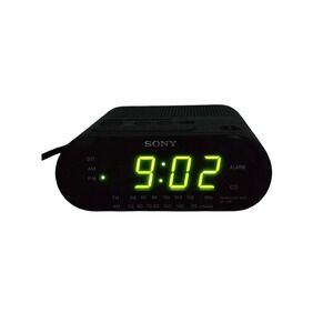 Sony ICF C218 FM AM Clock Radio‎ Dream Machine Auto Time Set Green Display